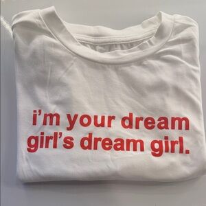 SHEIN White Crop Dream Girl Top